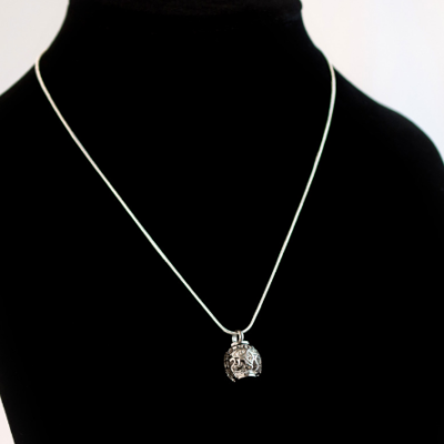 Ornate Round Cremation Necklace