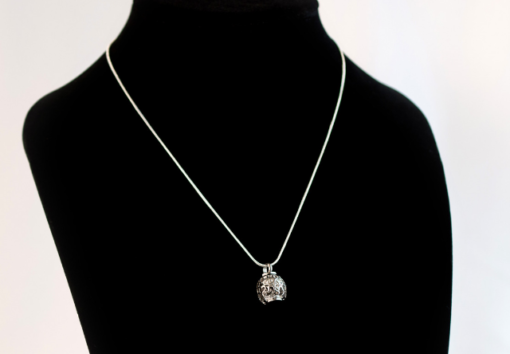 Ornate Round Cremation Necklace