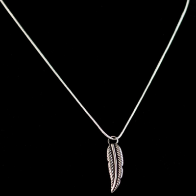 Stainless Steel Feather Cremation Necklace